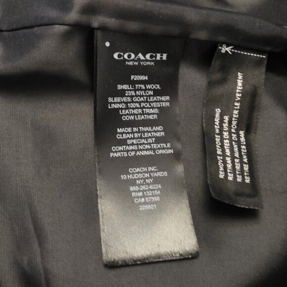 COACH Leather And Wool Varsity Jacket - Picture 13 of 16